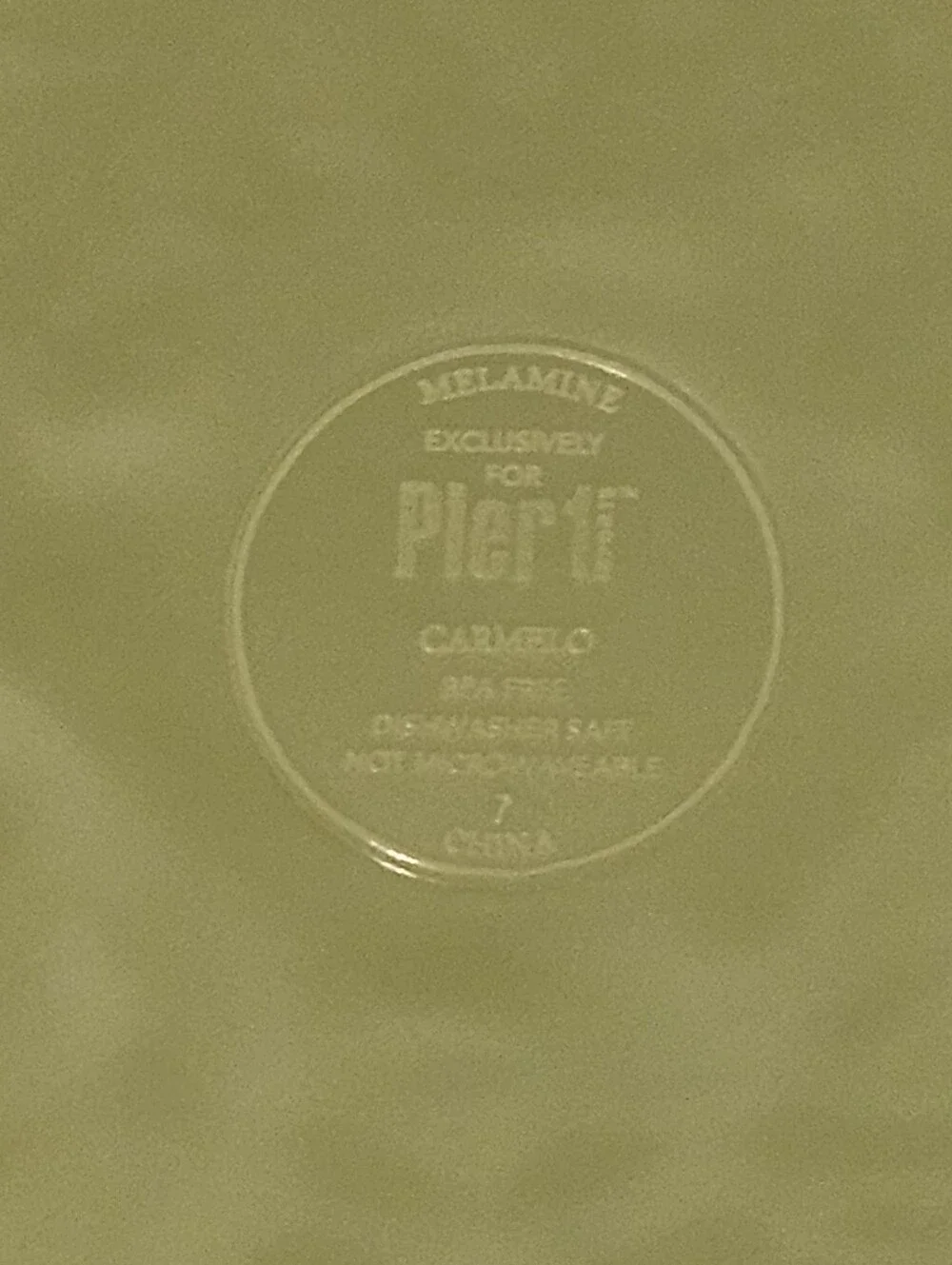 Pier 1 Carmelo Green Crackled Melamine 11